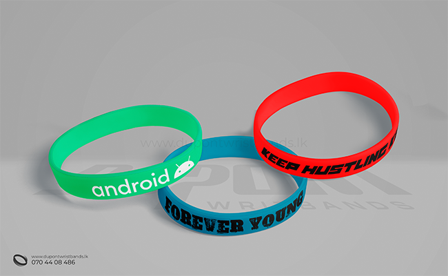 screen printed silicone wrist band designs for promotional events